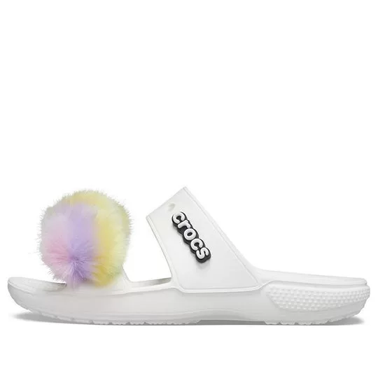 Crocs Classic Fur Sure 2 straps sandals 'White' Crocs Classic Fur Sure 2 straps sandals 'White'