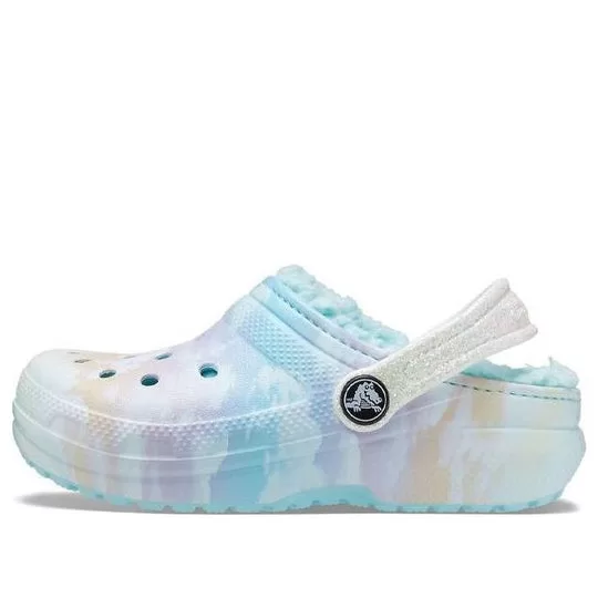 (GS) Crocs Classic Lined Out of the World Clogs 'Blue Multi-Color' (GS) Crocs Classic Lined Out of the World Clogs 'Blue Multi-Color'