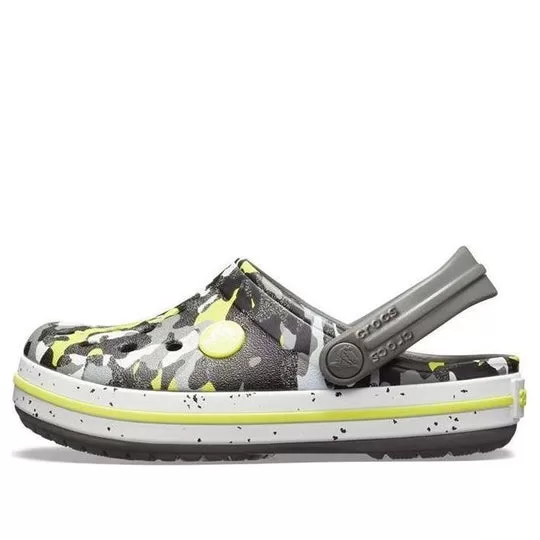 (GS) Crocs Crocband Camo Printed Clogs 'Grey Black Yellow' (GS) Crocs Crocband Camo Printed Clogs 'Grey Black Yellow'