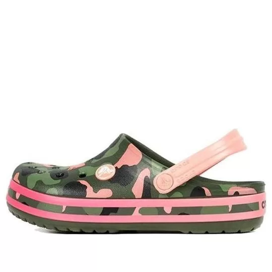 (GS) Crocs Crocband Multi Graphic Clogs 'Green Pink' (GS) Crocs Crocband Multi Graphic Clogs 'Green Pink'