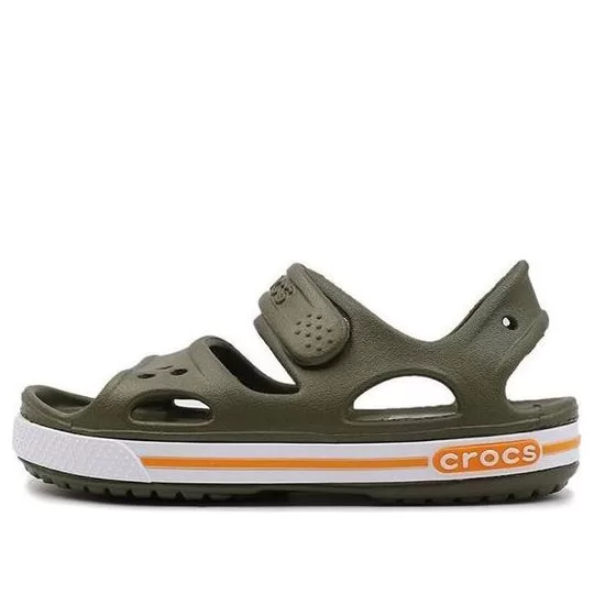 (PS) Crocs Flat Casual Army Green Sandals 14854-309 (PS) Crocs Flat Casual Army Green Sandals 14854-309